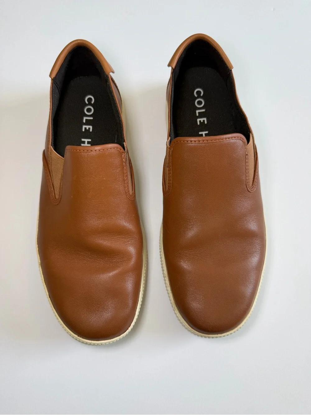 Cole Haan Tan Leather Slip-On Loafers